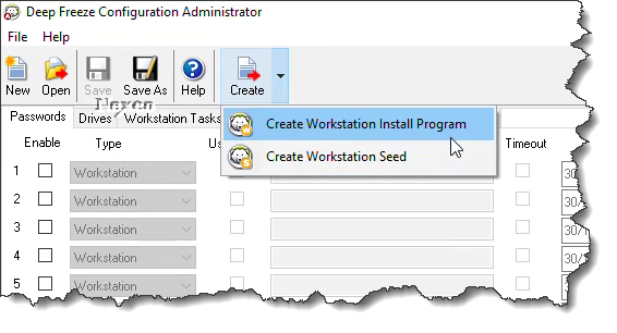 Configuration Administrator - Create Workstation Install Program