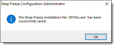 Workstation Install Program successfully created